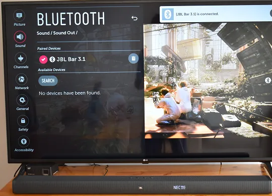 connessione Bluetooth su Smart TV LG