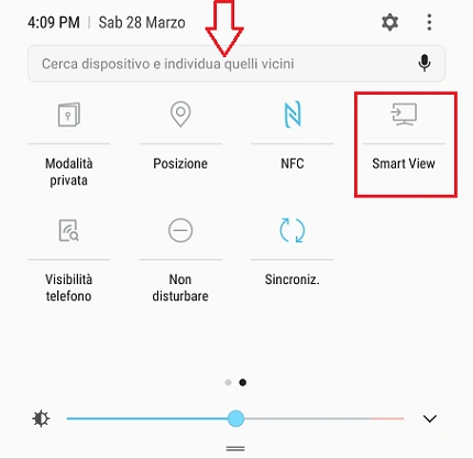 Smart View su smartphone Samsung