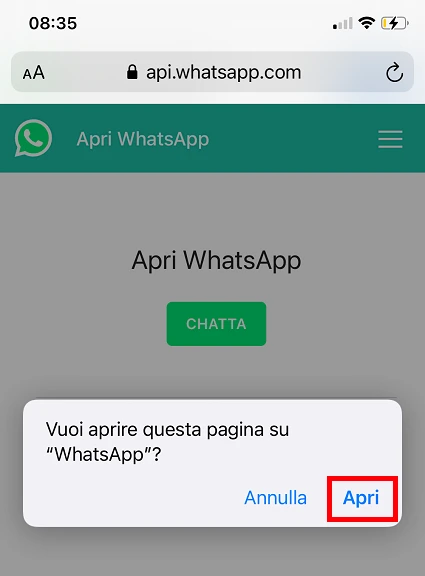 Optione per inviare un messaggio a sé stessi su WhatsApp 