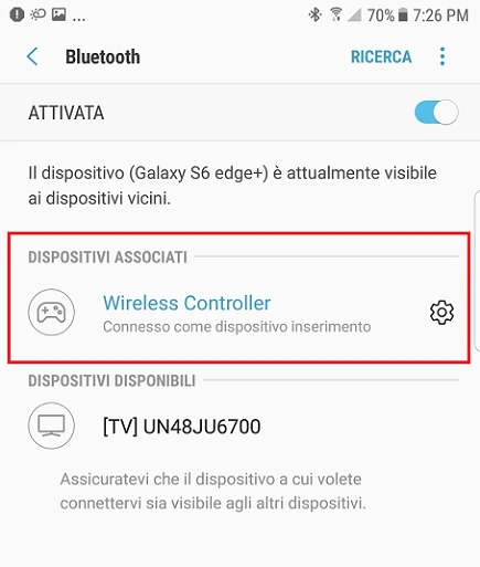 Wireless Controller su Android
