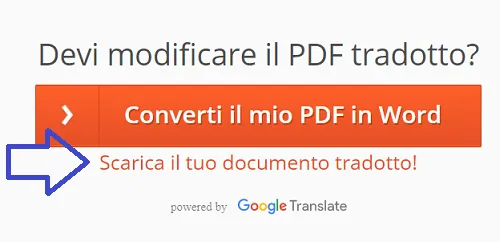 Opzione per tradurre un documento PDF mantenendone intatta la struttura