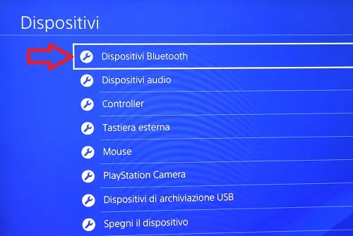 Dispositivi Bluetooth su PS4
