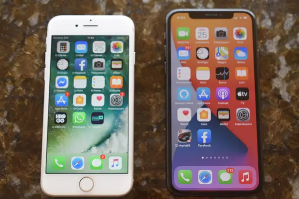 iPhone 7 e iPhone X usati