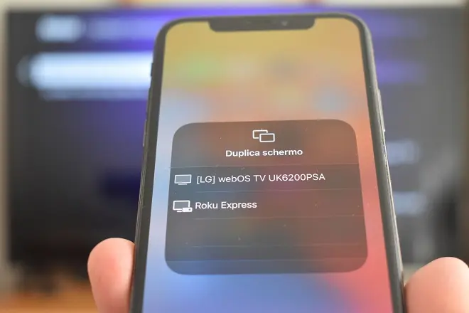 Trasmettendo schermo iPhone su Roku Express