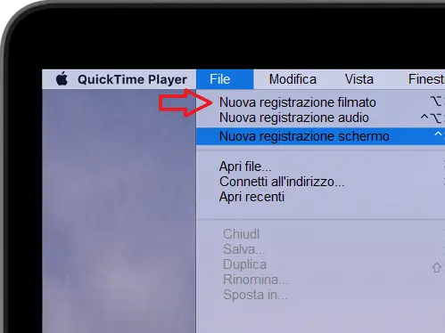 Opzione su Mac per visualizzare schermo iPhone
