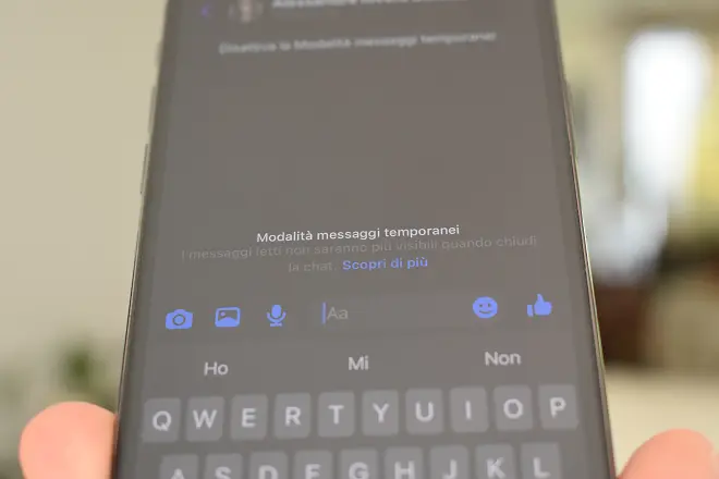 Modalità messaggi temporanei in Facebook Messenger