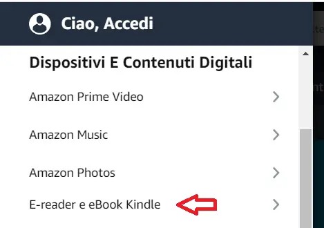Opzione per mettere libri su Kindle tramite e-mail