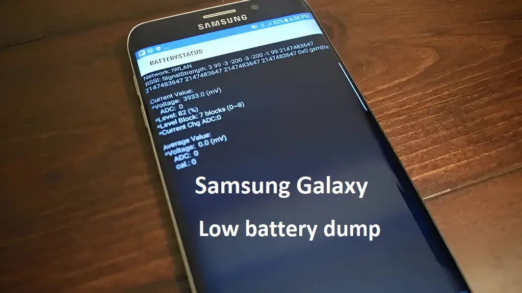 Menu di stato della batteria nascosto su un telefono Samsung 
